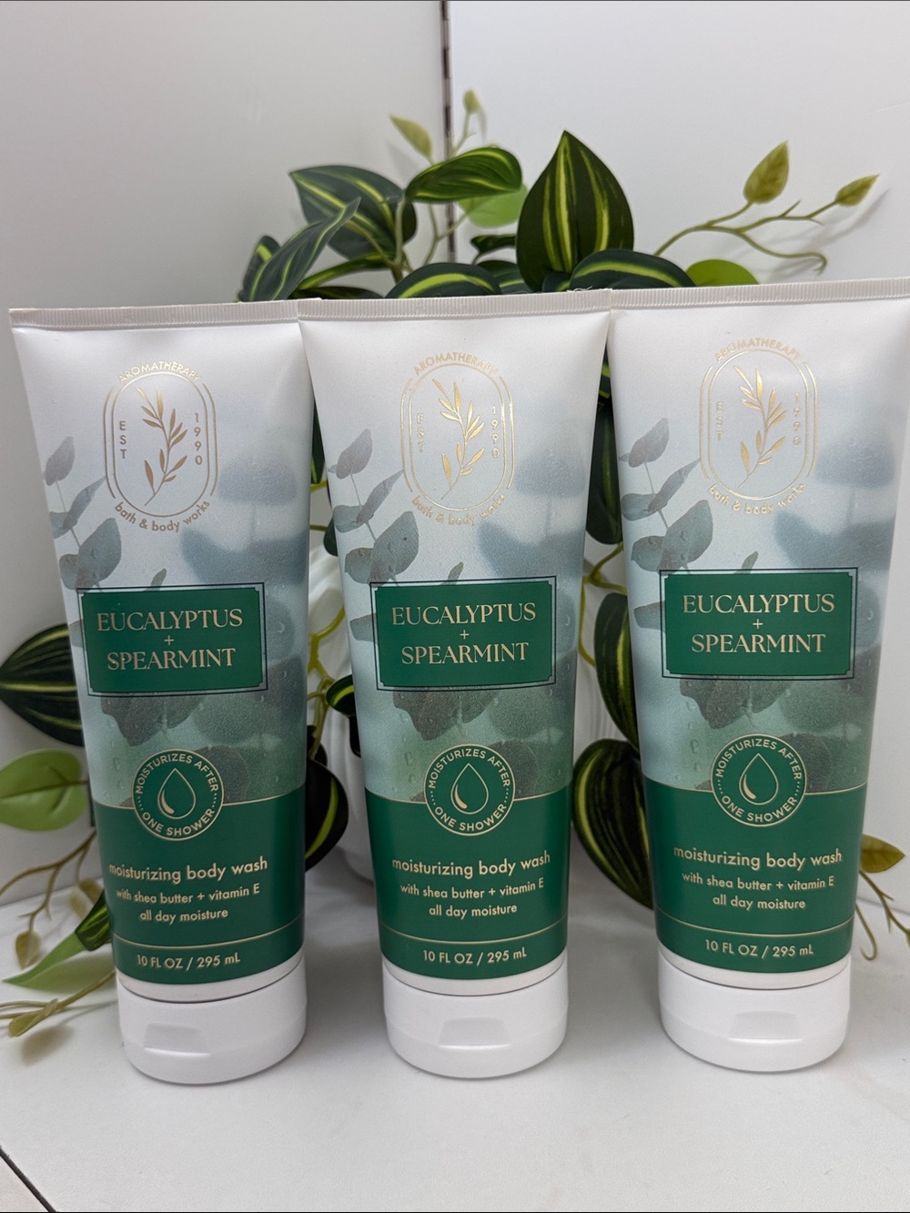 3x Bath & Body Works Eucalyptus Spearmint Moisturizing Body Wash - New/Unopened